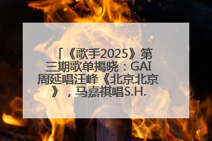 《歌手2025》第三期歌单揭晓：GAI周延唱汪峰《北京北京》，马嘉祺唱S.H.E《你曾是少年》
