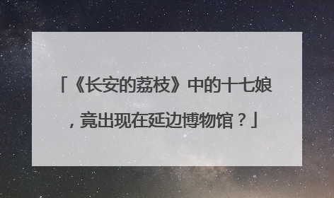 《长安的荔枝》中的十七娘，竟出现在延边博物馆？
