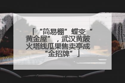 “简易棚”蝶变“黄金屋”，武汉黄陂火塔线瓜果售卖亭成“金招牌”