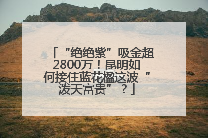 “绝绝紫”吸金超2800万！昆明如何接住蓝花楹这波“泼天富贵”？