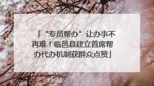 “专员帮办”让办事不再难！临邑县建立首席帮办代办机制获群众点赞