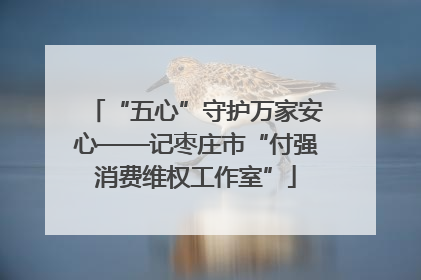 “五心”守护万家安心——记枣庄市“付强消费维权工作室”
