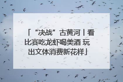 “决战”古黄河丨看比赛吃龙虾喝美酒 玩出文体消费新花样