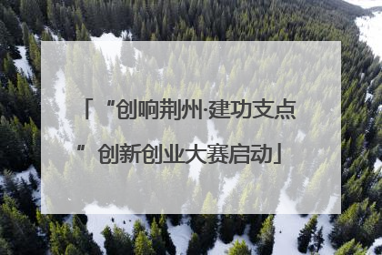 “创响荆州·建功支点”创新创业大赛启动
