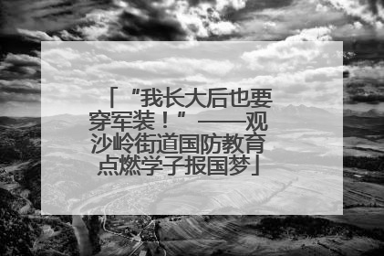 “我长大后也要穿军装！”——观沙岭街道国防教育点燃学子报国梦
