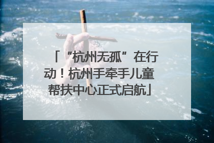 “杭州无孤”在行动！杭州手牵手儿童帮扶中心正式启航