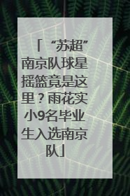 “苏超”南京队球星摇篮竟是这里？雨花实小9名毕业生入选南京队