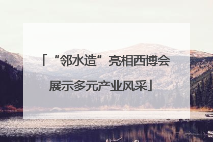 “邻水造”亮相西博会 展示多元产业风采