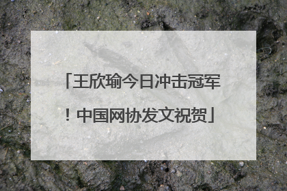 王欣瑜今日冲击冠军！中国网协发文祝贺