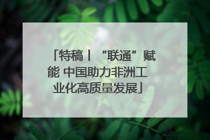 特稿丨“联通”赋能 中国助力非洲工业化高质量发展