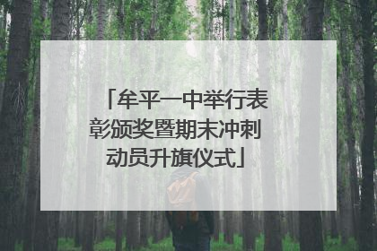 牟平一中举行表彰颁奖暨期末冲刺动员升旗仪式