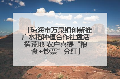 琼海市万泉镇创新推广水稻种植合作社盘活撂荒地 农户喜提“粮食+钞票”分红