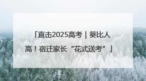 直击2025高考｜葵比人高！宿迁家长“花式送考”
