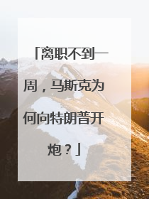 离职不到一周，马斯克为何向特朗普开炮？