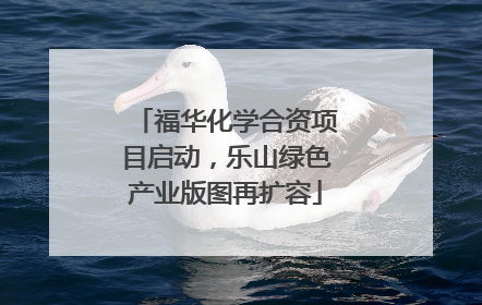 福华化学合资项目启动，乐山绿色产业版图再扩容