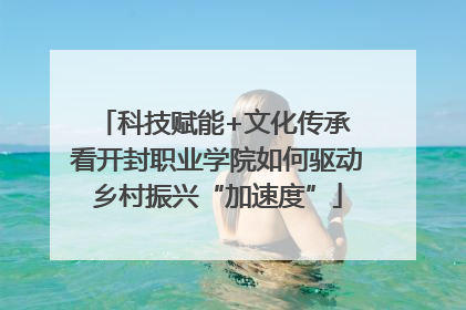 科技赋能+文化传承 看开封职业学院如何驱动乡村振兴“加速度”