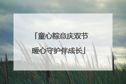 童心粽意庆双节 暖心守护伴成长