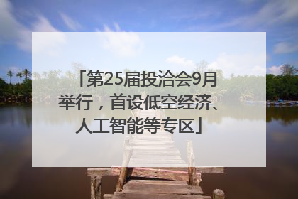 第25届投洽会9月举行，首设低空经济、人工智能等专区