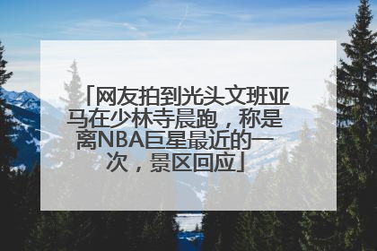 网友拍到光头文班亚马在少林寺晨跑，称是离NBA巨星最近的一次，景区回应