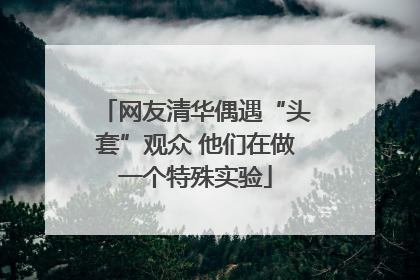 网友清华偶遇“头套”观众 他们在做一个特殊实验