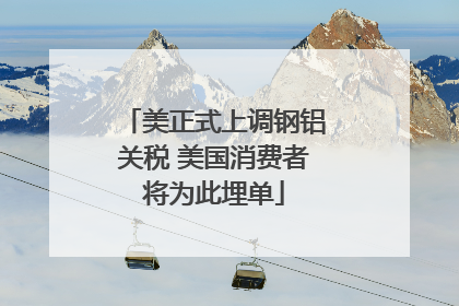 美正式上调钢铝关税 美国消费者将为此埋单