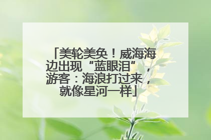 美轮美奂！威海海边出现“蓝眼泪”，游客：海浪打过来，就像星河一样