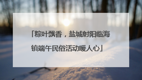 粽叶飘香，盐城射阳临海镇端午民俗活动暖人心