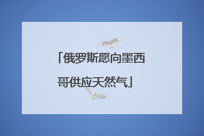 俄罗斯愿向墨西哥供应天然气