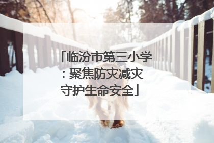 临汾市第三小学：聚焦防灾减灾 守护生命安全