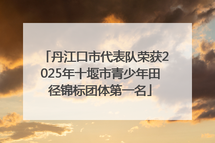 丹江口市代表队荣获2025年十堰市青少年田径锦标团体第一名