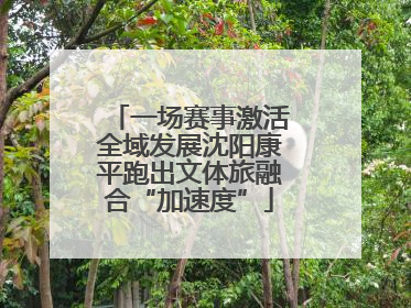 一场赛事激活全域发展沈阳康平跑出文体旅融合“加速度”