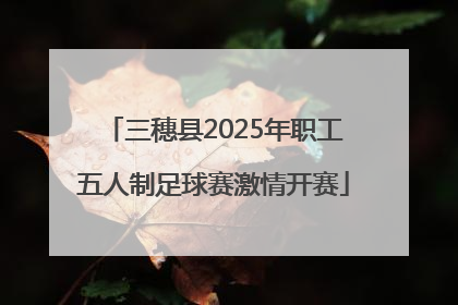三穗县2025年职工五人制足球赛激情开赛