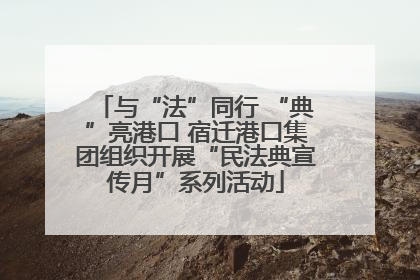 与“法”同行 “典”亮港口 宿迁港口集团组织开展“民法典宣传月”系列活动