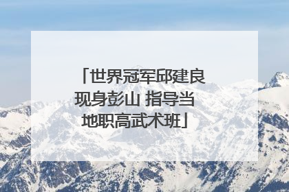 世界冠军邱建良现身彭山 指导当地职高武术班