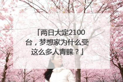 两日大定2100台，梦想家为什么受这么多人青睐？