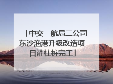 中交一航局二公司东沙渔港升级改造项目灌柱桩完工