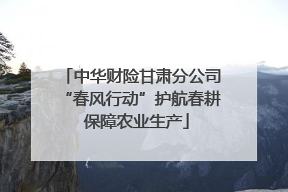 中华财险甘肃分公司“春风行动”护航春耕 保障农业生产
