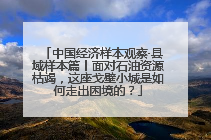 中国经济样本观察·县域样本篇丨面对石油资源枯竭，这座戈壁小城是如何走出困境的？