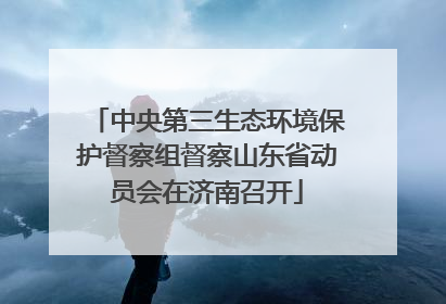 中央第三生态环境保护督察组督察山东省动员会在济南召开