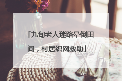 九旬老人迷路晕倒田间，村居织网救助