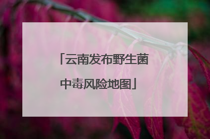 云南发布野生菌中毒风险地图