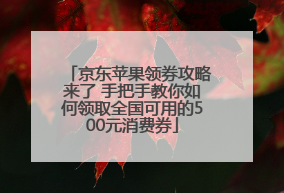 京东苹果领券攻略来了 手把手教你如何领取全国可用的500元消费券