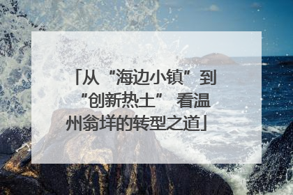 从“海边小镇”到“创新热土” 看温州翁垟的转型之道