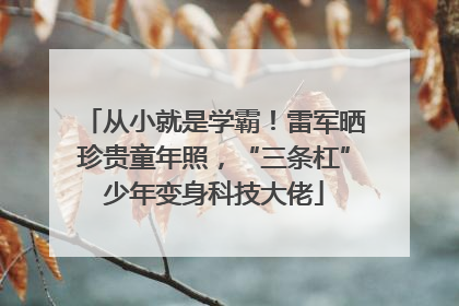 从小就是学霸！雷军晒珍贵童年照，“三条杠”少年变身科技大佬