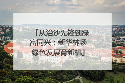 从治沙先锋到绿富同兴：新华林场绿色发展育新机