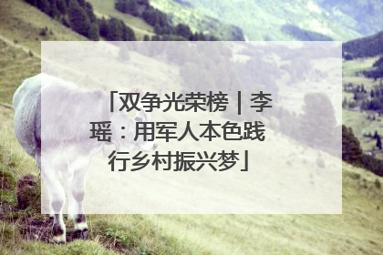 双争光荣榜｜李瑶：用军人本色践行乡村振兴梦