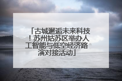 古城邂逅未来科技！苏州姑苏区举办人工智能与低空经济路演对接活动