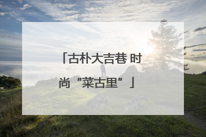 古朴大吉巷 时尚“菜古里”