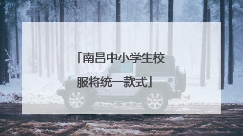 南昌中小学生校服将统一款式