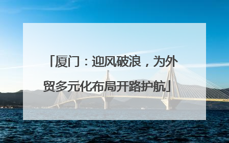 厦门：迎风破浪，为外贸多元化布局开路护航